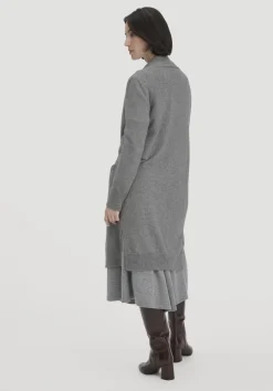 hessnatur Strick Jacke Relaxed aus Bio-Merinowolle mit Bio-Baumwolle von grau New