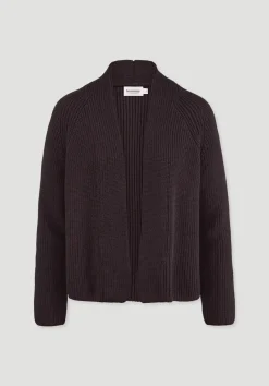 hessnatur Strick Jacke Relaxed aus reiner Bio-Baumwolle von schwarzbeere New