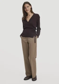 hessnatur Strick Jacke Relaxed aus Bio-Merinowolle mit Cashmere von schwarzbeere Outlet