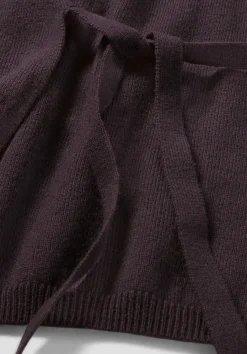 hessnatur Strick Jacke Relaxed aus Bio-Merinowolle mit Cashmere von schwarzbeere Outlet