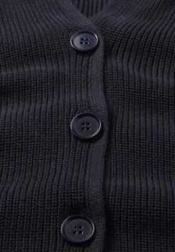 hessnatur Strick Jacke Relaxed aus reiner Bio-Baumwolle von marine