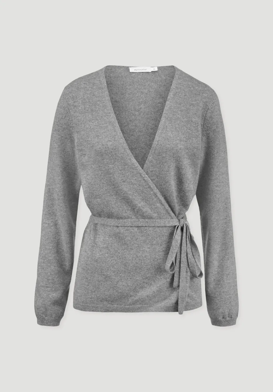 hessnatur Strick Jacke Relaxed aus Bio-Merinowolle mit Cashmere von grau New