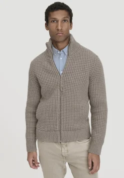 hessnatur Strick Jacke Relaxed BETTER RECYCLING aus reiner Bio-Merinowolle von camel Online