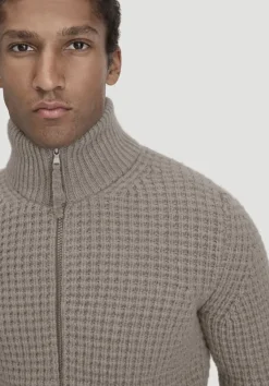 hessnatur Strick Jacke Relaxed BETTER RECYCLING aus reiner Bio-Merinowolle von camel Online