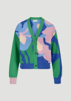 hessnatur Strick Jacke Relaxed LIV LEE aus reiner Bio-Baumwolle von seegrün Outlet