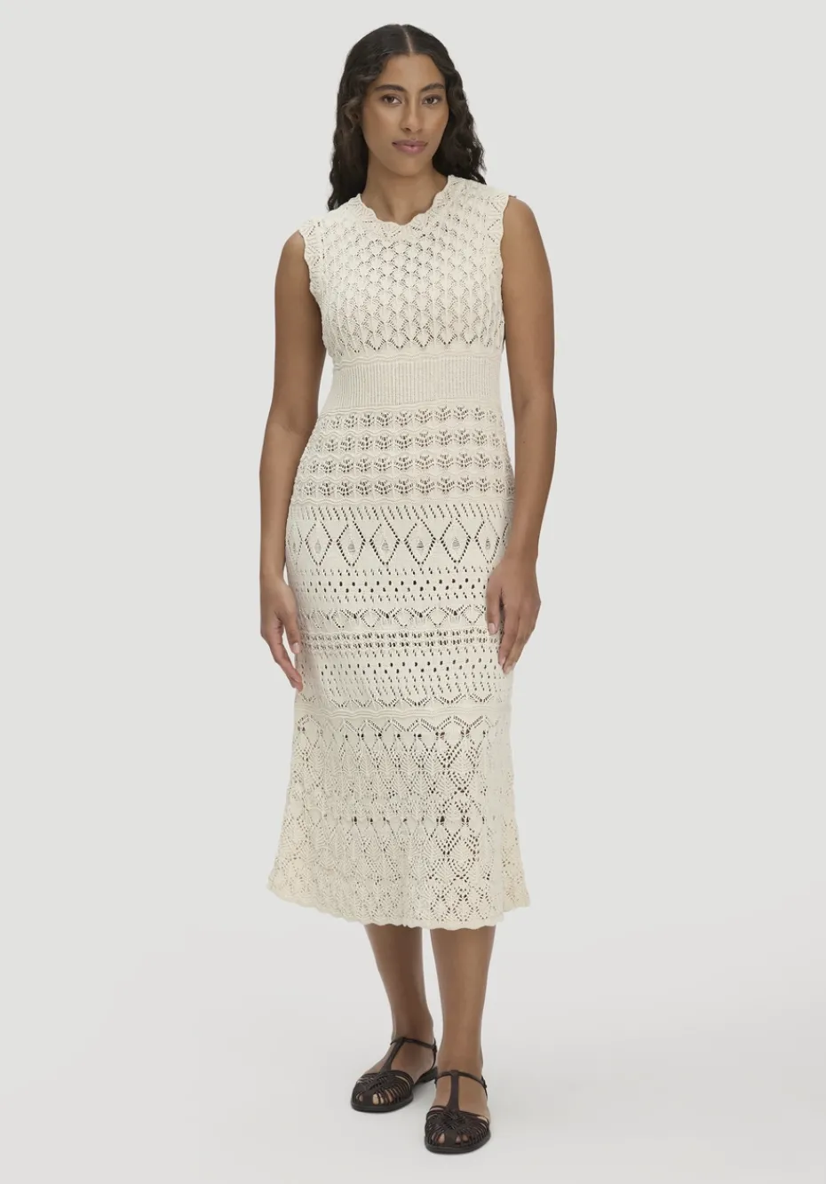 hessnatur Strick Kleid Midi aus reiner Bio-Baumwolle von cocos Discount