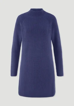 hessnatur Strick Kleid Regular aus reiner Bio-Baumwolle von irisblau Best