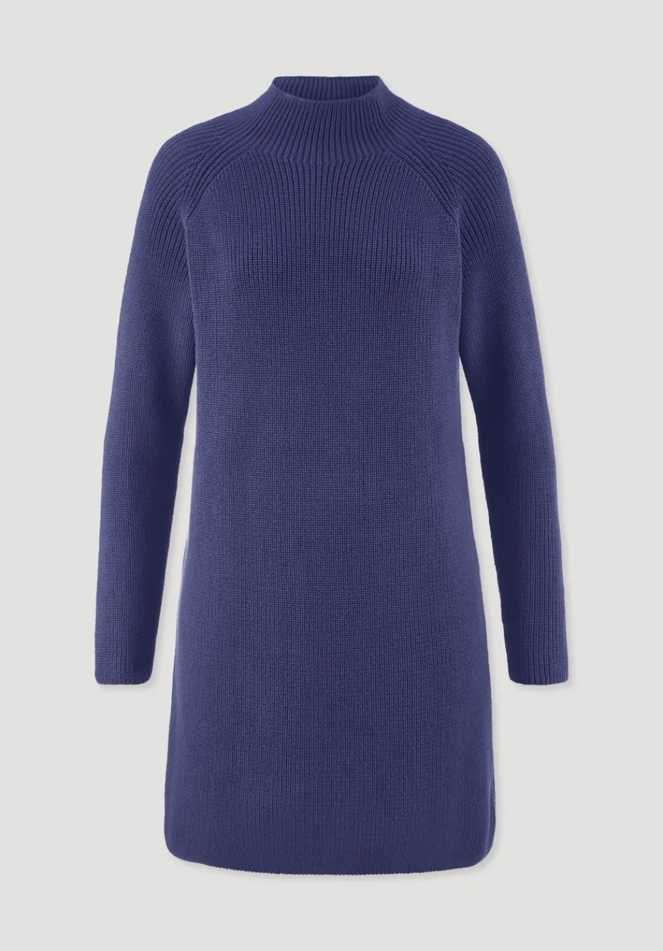hessnatur Strick Kleid Regular aus reiner Bio-Baumwolle von irisblau Best