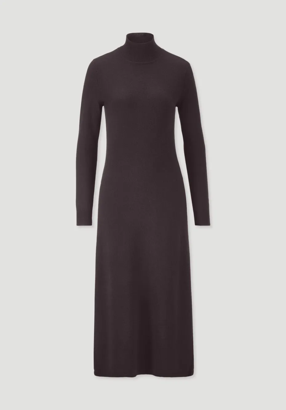 hessnatur Strick Kleid Regular aus Bio-Merinowolle mit Cashmere von schwarzbeere Clearance