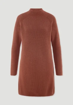 hessnatur Strick Kleid Regular aus reiner Bio-Baumwolle von rost Sale
