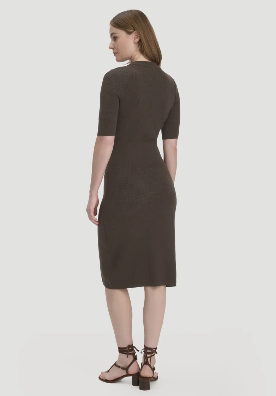 hessnatur Strick Kleid Regular aus Bio-Baumwolle und Wolle von kakao braun Best