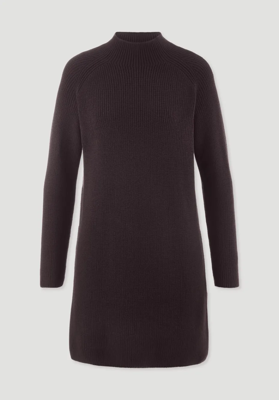 hessnatur Strick Kleid Regular aus reiner Bio-Baumwolle von schwarzbeere