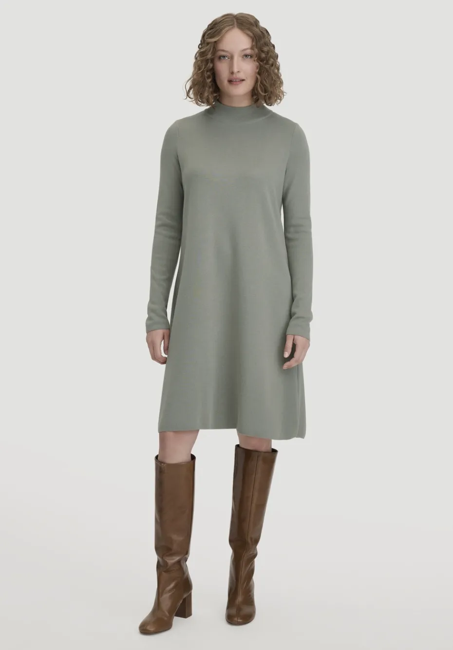 hessnatur Strick Kleid Relaxed aus TENCEL™ Lyocell mit Bio-Baumwolle von steppengras Sale