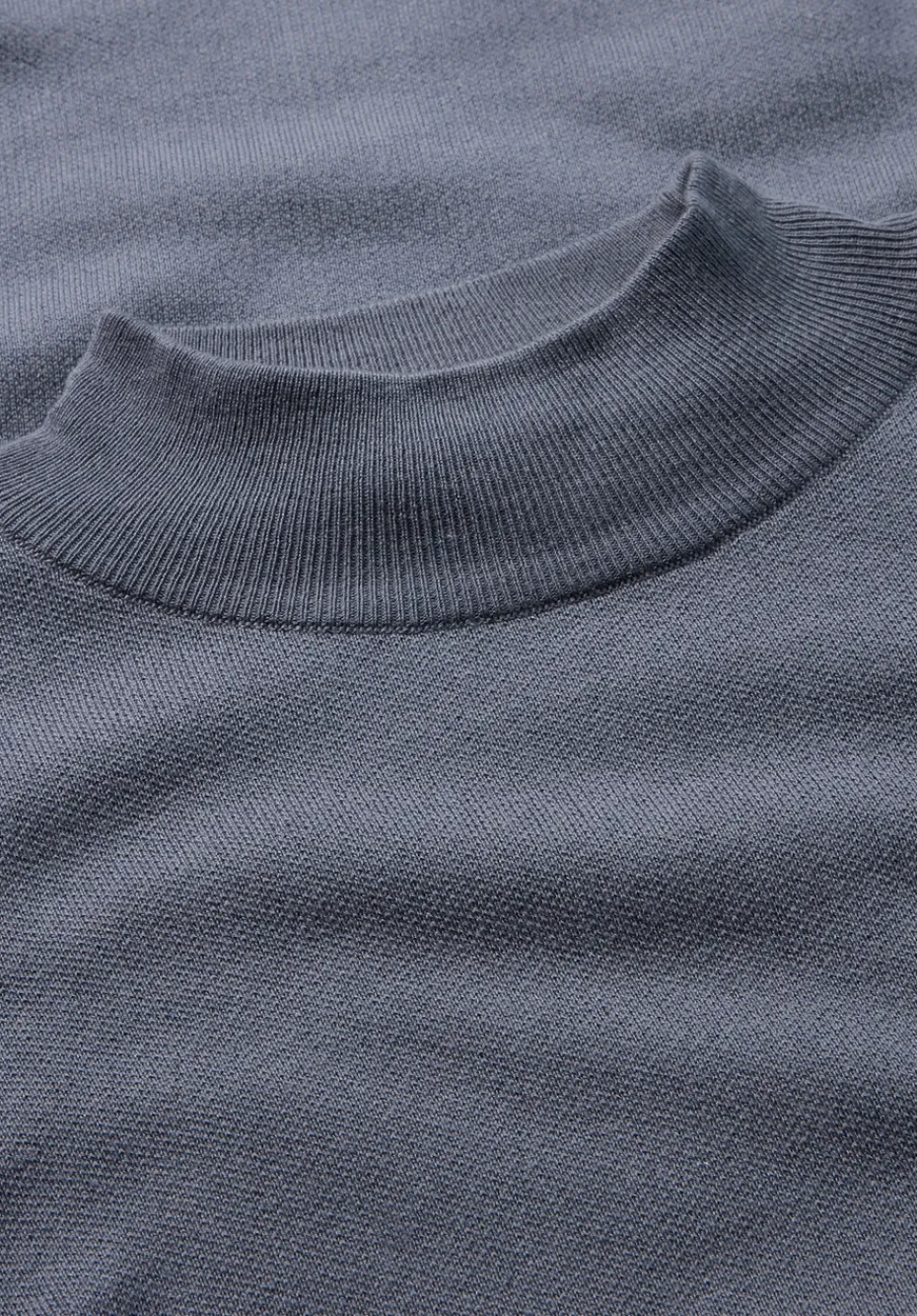 hessnatur Strick Kleid Relaxed aus TENCEL™ Lyocell mit Bio-Baumwolle von schieferblau Online