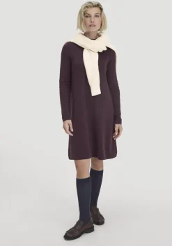 hessnatur Strick Kleid Relaxed aus TENCEL™ Lyocell mit Bio-Baumwolle von schwarzbeere Clearance