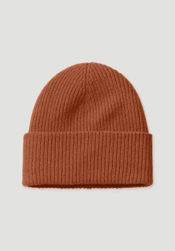 hessnatur Strick Mütze aus Bio-Merinowolle mit Cashmere von rotorange Outlet