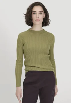 hessnatur Strick Pullover Fitted aus TENCEL™ Lyocell mit Bio-Baumwolle von moos