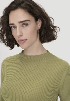 hessnatur Strick Pullover Fitted aus TENCEL™ Lyocell mit Bio-Baumwolle von moos