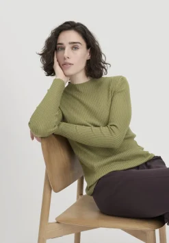 hessnatur Strick Pullover Fitted aus TENCEL™ Lyocell mit Bio-Baumwolle von moos