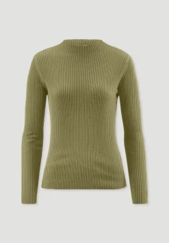 hessnatur Strick Pullover Fitted aus TENCEL™ Lyocell mit Bio-Baumwolle von moos