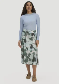 hessnatur Strick Pullover Fitted aus TENCEL™ Lyocell mit Bio-Baumwolle von perlblau