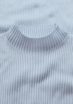hessnatur Strick Pullover Fitted aus TENCEL™ Lyocell mit Bio-Baumwolle von perlblau