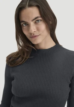 hessnatur Strick Pullover Fitted aus TENCEL™ Lyocell mit Bio-Baumwolle von schwarz Online