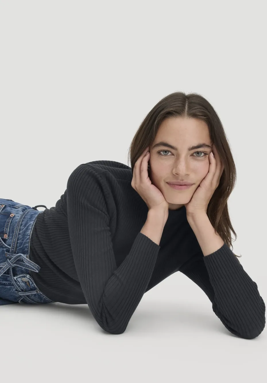 hessnatur Strick Pullover Fitted aus TENCEL™ Lyocell mit Bio-Baumwolle von schwarz Online