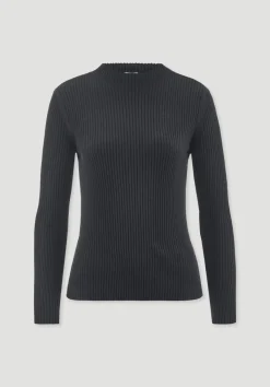 hessnatur Strick Pullover Fitted aus TENCEL™ Lyocell mit Bio-Baumwolle von schwarz Online