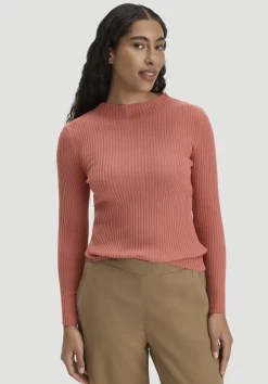 hessnatur Strick Pullover Fitted aus TENCEL™ Lyocell mit Bio-Baumwolle von pfirsichrot Best