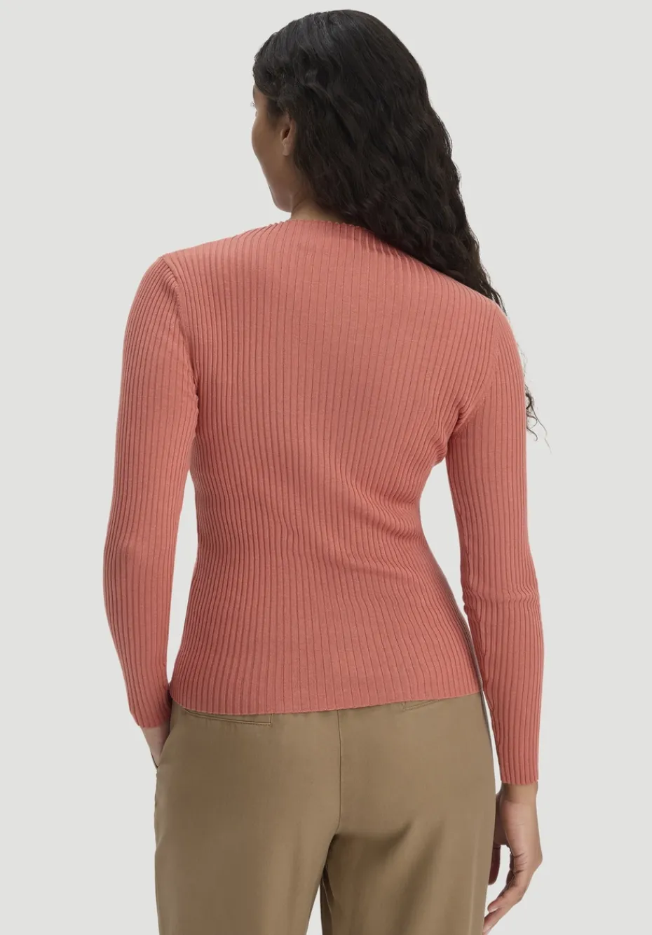 hessnatur Strick Pullover Fitted aus TENCEL™ Lyocell mit Bio-Baumwolle von pfirsichrot Best