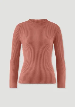 hessnatur Strick Pullover Fitted aus TENCEL™ Lyocell mit Bio-Baumwolle von pfirsichrot Best