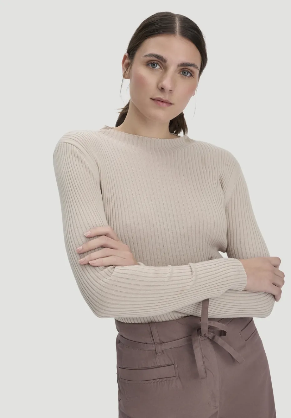 hessnatur Strick Pullover Fitted aus TENCEL™ Lyocell mit Bio-Baumwolle von düne New