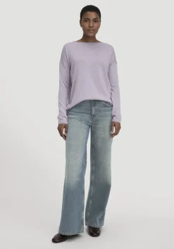 hessnatur Strick Pullover Oversize aus TENCEL™ Lyocell mit Bio-Baumwolle von pastell lavendel Hot