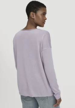 hessnatur Strick Pullover Oversize aus TENCEL™ Lyocell mit Bio-Baumwolle von pastell lavendel Hot
