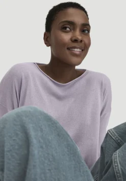 hessnatur Strick Pullover Oversize aus TENCEL™ Lyocell mit Bio-Baumwolle von pastell lavendel Hot