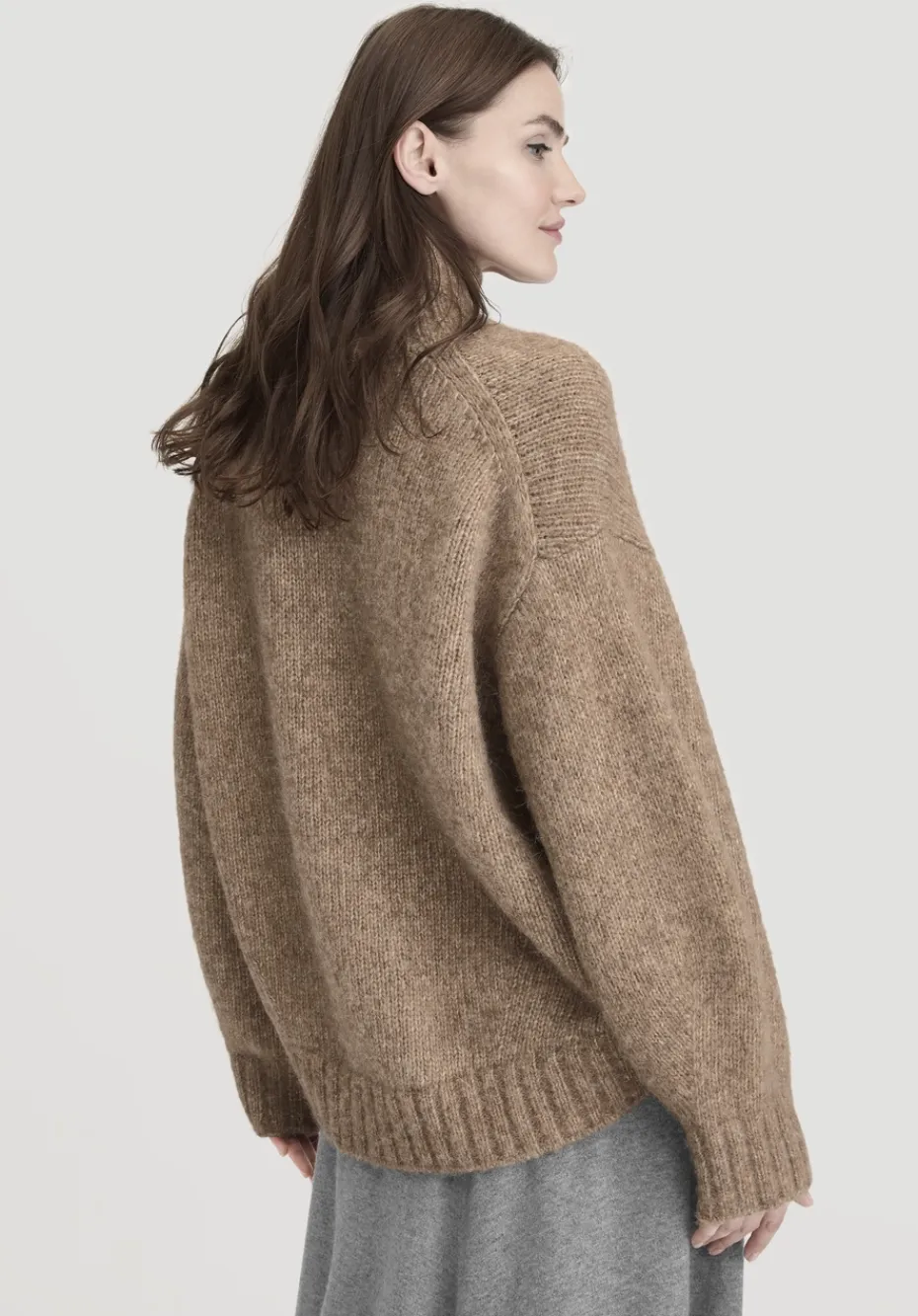 hessnatur Strick Pullover Oversize aus Alpaka mit Bio-Baumwolle von naturcamel Clearance