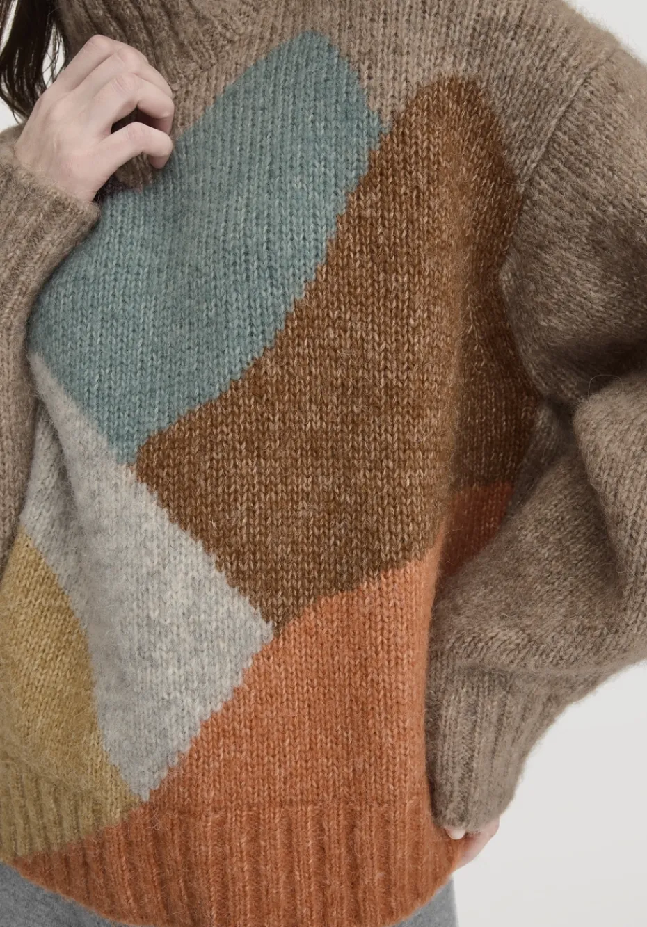 hessnatur Strick Pullover Oversize aus Alpaka mit Bio-Baumwolle von naturcamel Clearance