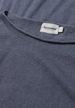 hessnatur Strick Pullover Oversize aus TENCEL™ Lyocell mit Bio-Baumwolle von schieferblau