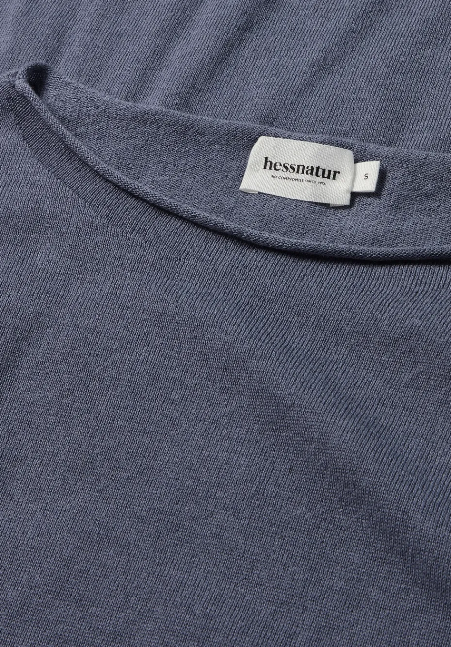 hessnatur Strick Pullover Oversize aus TENCEL™ Lyocell mit Bio-Baumwolle von schieferblau