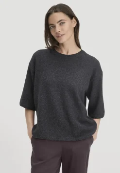 hessnatur Strick Pullover Oversize aus Bio-Merinowolle mit Bio-Baumwolle von anthrazit New
