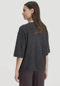 hessnatur Strick Pullover Oversize aus Bio-Merinowolle mit Bio-Baumwolle von anthrazit New