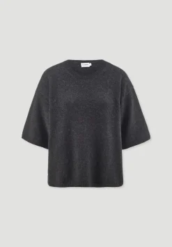 hessnatur Strick Pullover Oversize aus Bio-Merinowolle mit Bio-Baumwolle von anthrazit New