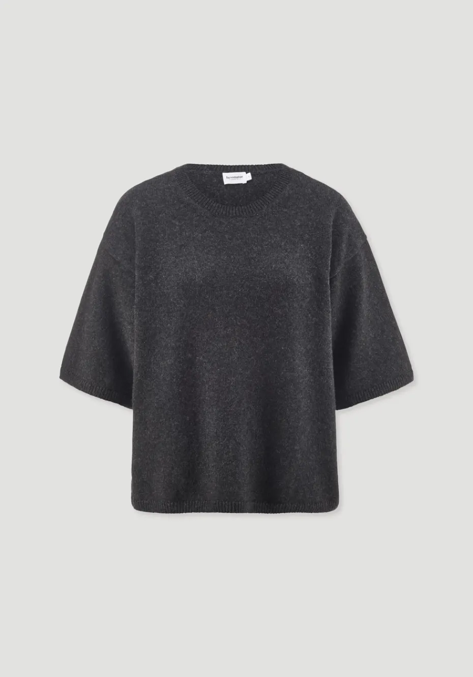 hessnatur Strick Pullover Oversize aus Bio-Merinowolle mit Bio-Baumwolle von anthrazit New