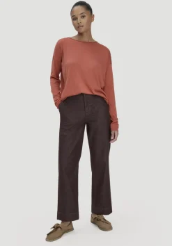 hessnatur Strick Pullover Oversize aus TENCEL™ Lyocell mit Bio-Baumwolle von pfirsichrot Online