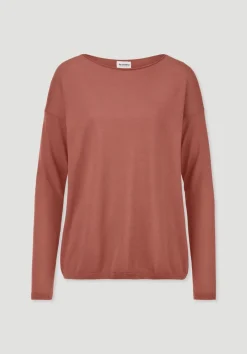 hessnatur Strick Pullover Oversize aus TENCEL™ Lyocell mit Bio-Baumwolle von pfirsichrot Online