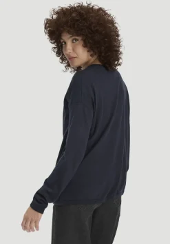 hessnatur Strick Pullover Oversize aus TENCEL™ Lyocell mit Bio-Baumwolle von marine Outlet