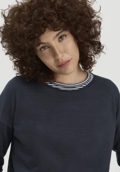 hessnatur Strick Pullover Oversize aus TENCEL™ Lyocell mit Bio-Baumwolle von marine Outlet