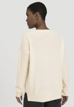 hessnatur Strick Pullover Oversized aus Bio-Merinowolle mit Cashmere von naturweiss Online
