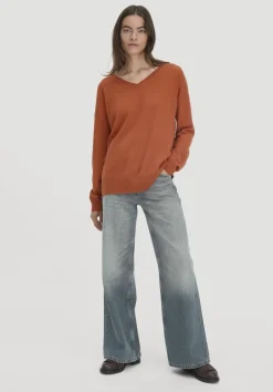 hessnatur Strick Pullover Oversized aus Bio-Merinowolle mit Cashmere von rotorange Discount